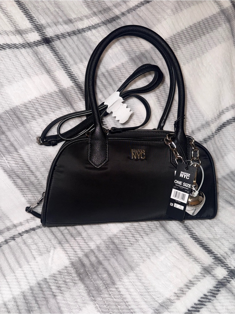 Madden NYC Black Satchel Bag